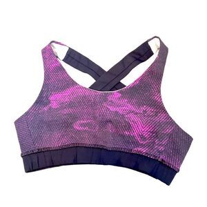 Flywheel Pink Black Sports Bra Small